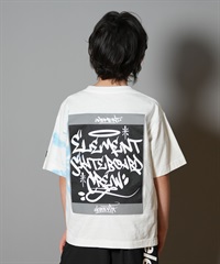 ELEMENT エレメント 半袖 Tシャツ キッズ バックプリント TAG SQUARE SS YOUTH BF025-231(BRD-130cm)