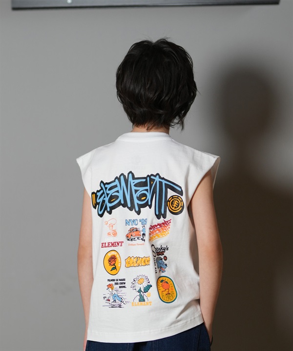 ELEMENT エレメント タンクトップ キッズ ジュニア 子供 ノースリーブ バックプリント ACOMPANY NO SLEEVE YOUTH BF02E-356