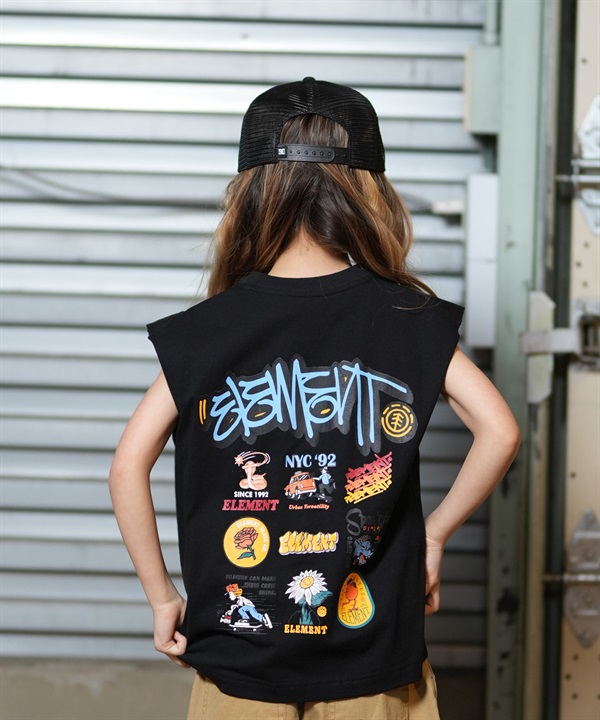 ELEMENT エレメント タンクトップ キッズ ジュニア 子供 ノースリーブ バックプリント ACOMPANY NO SLEEVE YOUTH BF02E-356