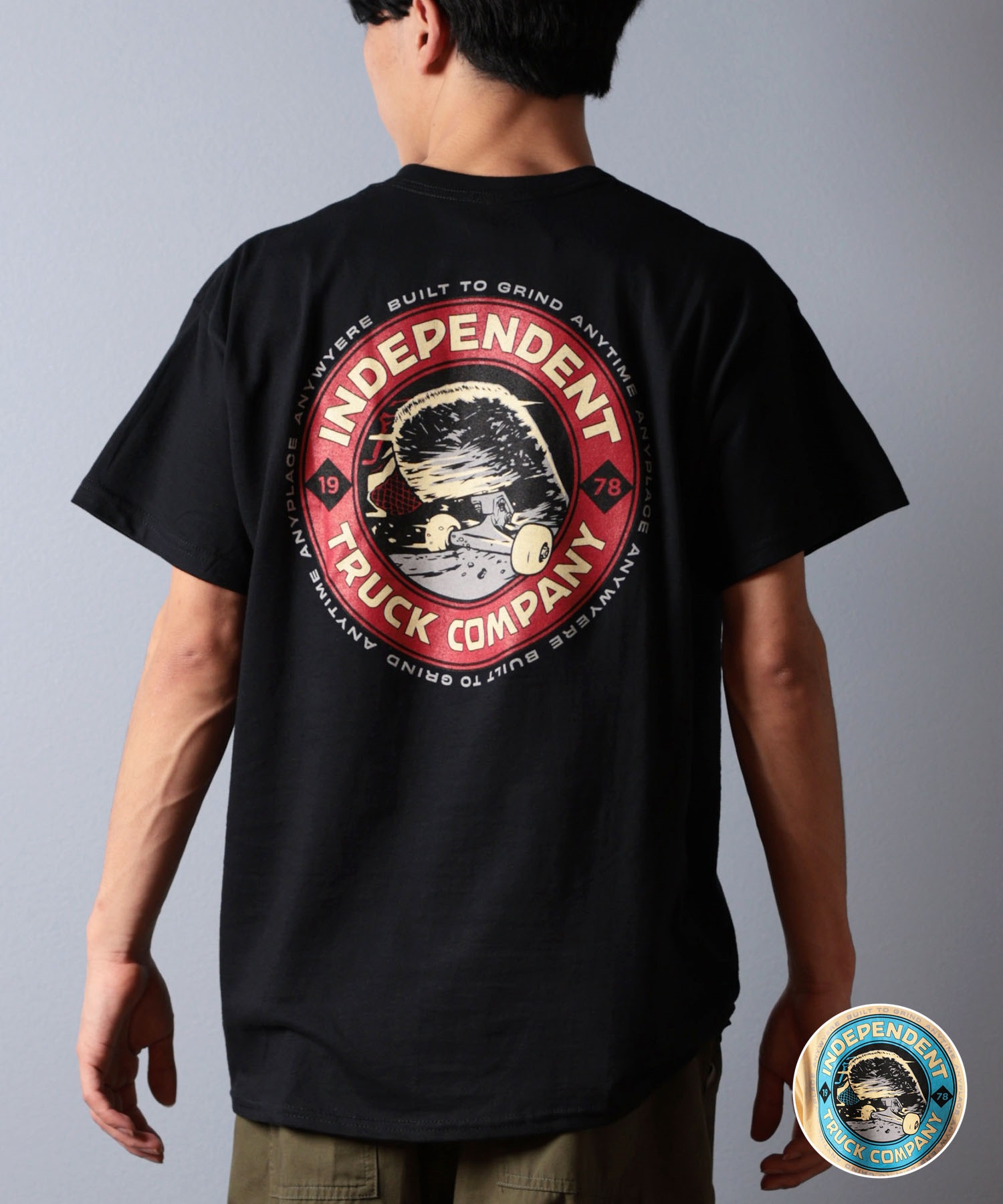 インディペンデント バックプリント Tシャツ レトロ INDEPENDENT インディペンデント 半袖 Tシャツ メンズ バックプリント