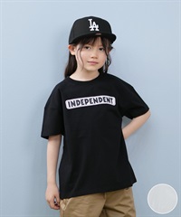 INDEPENDENT インディペンデント 半袖 Tシャツ キッズ ジュニア INDY BAR LOGO S S T 25S701-42(BK-130cm)