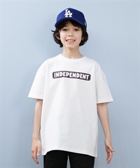 INDEPENDENT インディペンデント 半袖 Tシャツ キッズ ジュニア INDY BAR LOGO S S T 25S701-42(WT-130cm)