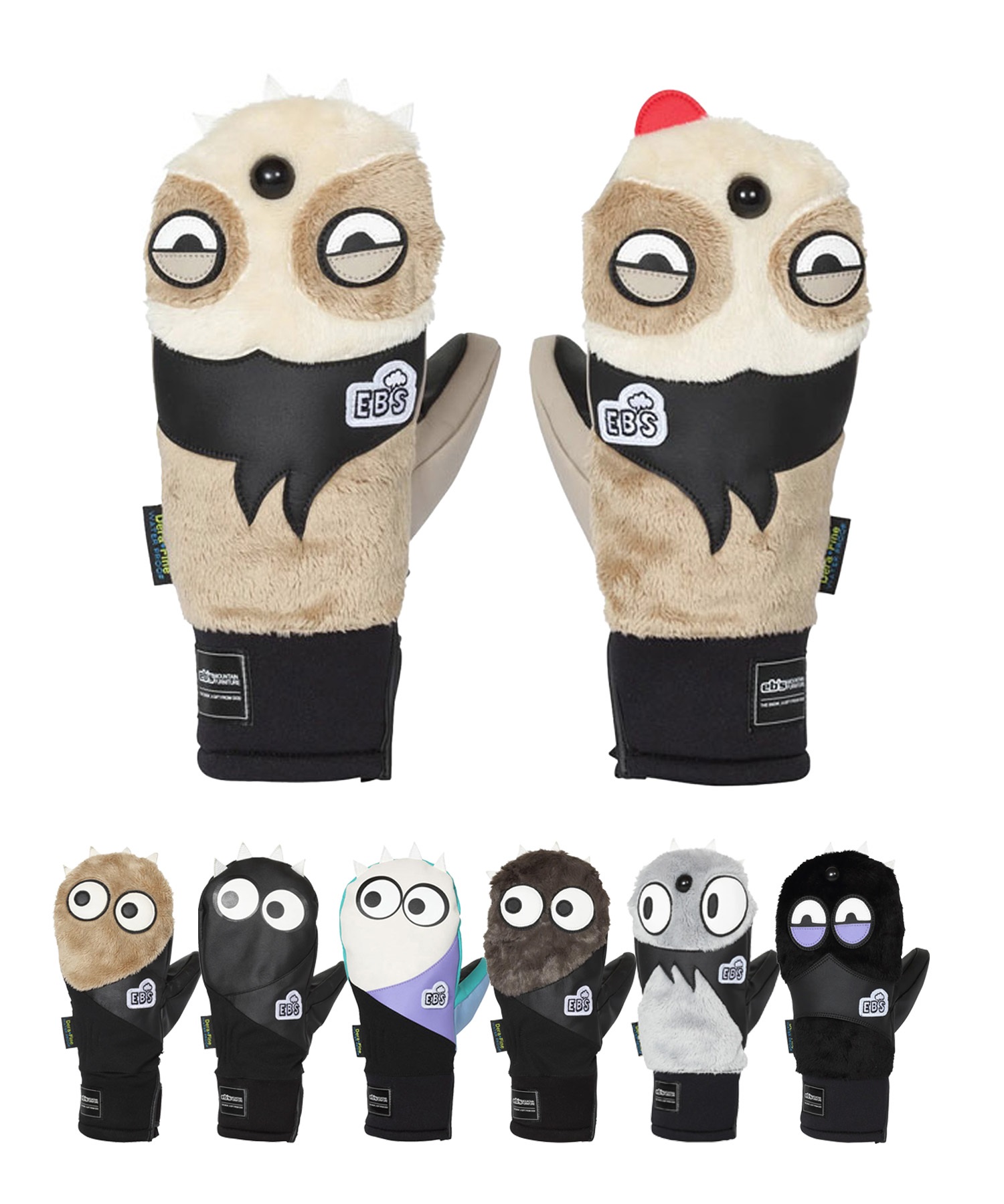 eb's エビス KEMONO CHAN スノーボード グローブ ユニセックス ムラサキスポーツ 25-26モデル(NAMAK-S)
