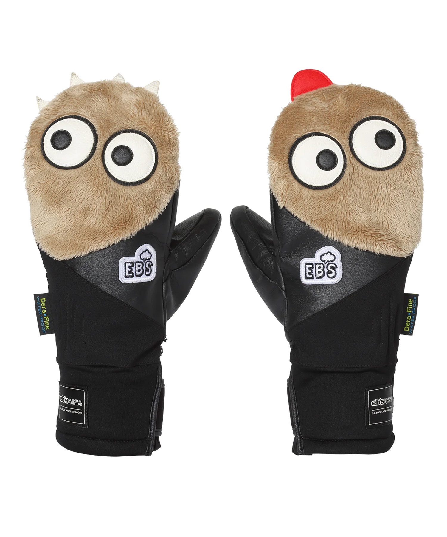 eb's エビス KEMONO CHAN スノーボード グローブ ユニセックス ムラサキスポーツ 25-26モデル(BEIGE-S)