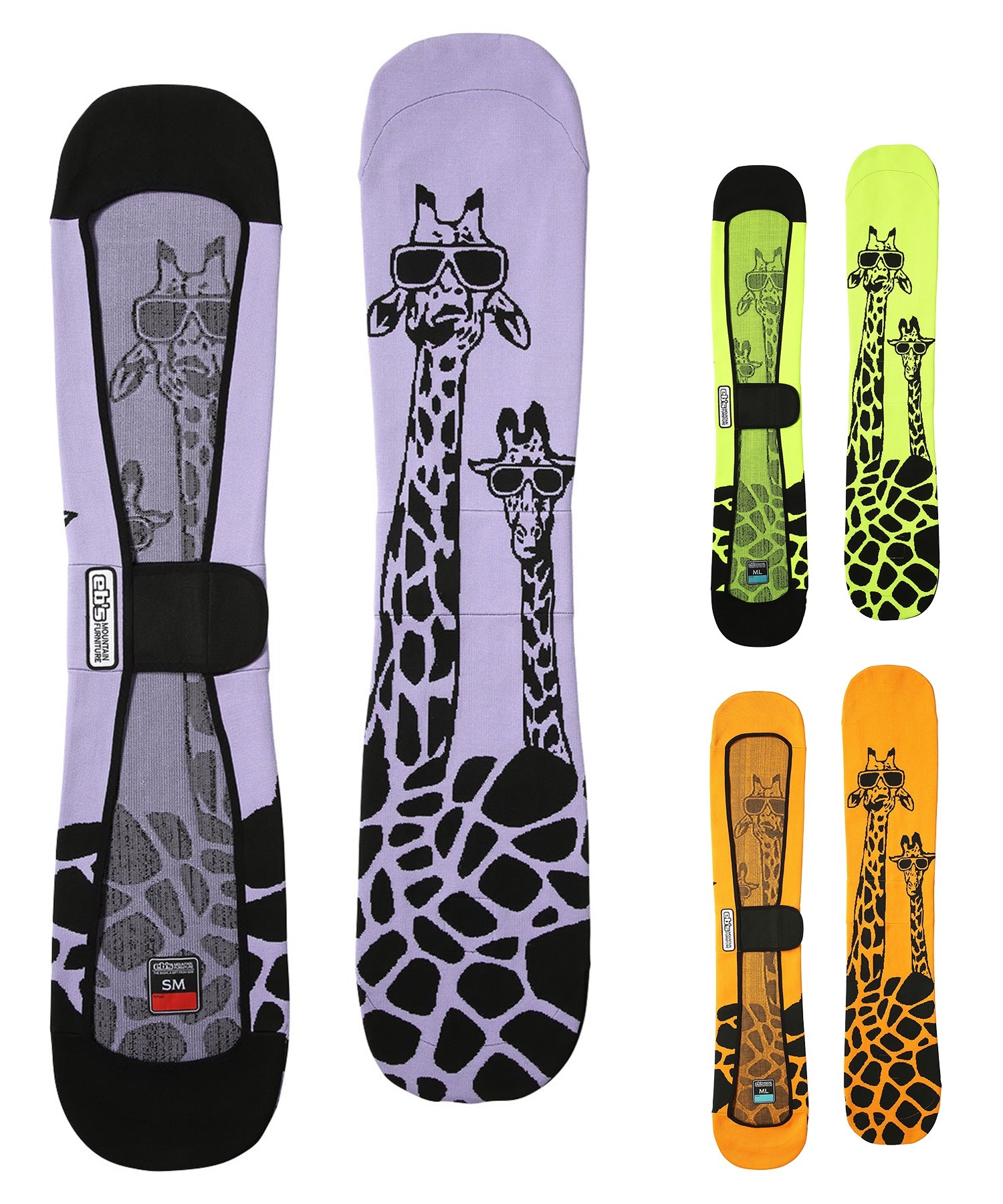 eb's エビス KNIT COVER GIRAFFE ニットカバー スノーボード ソール