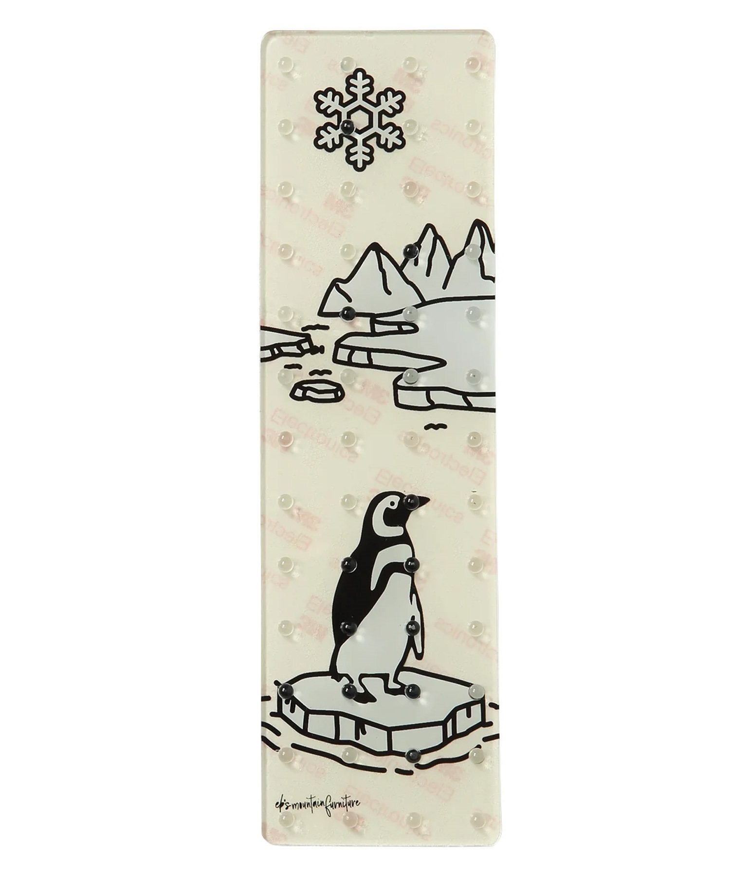 タコンチュアダムスキーデッキ かわいいスリーブつき eb's エビス STOMP PENGUIN スノーボード デッキパット ムラサキ