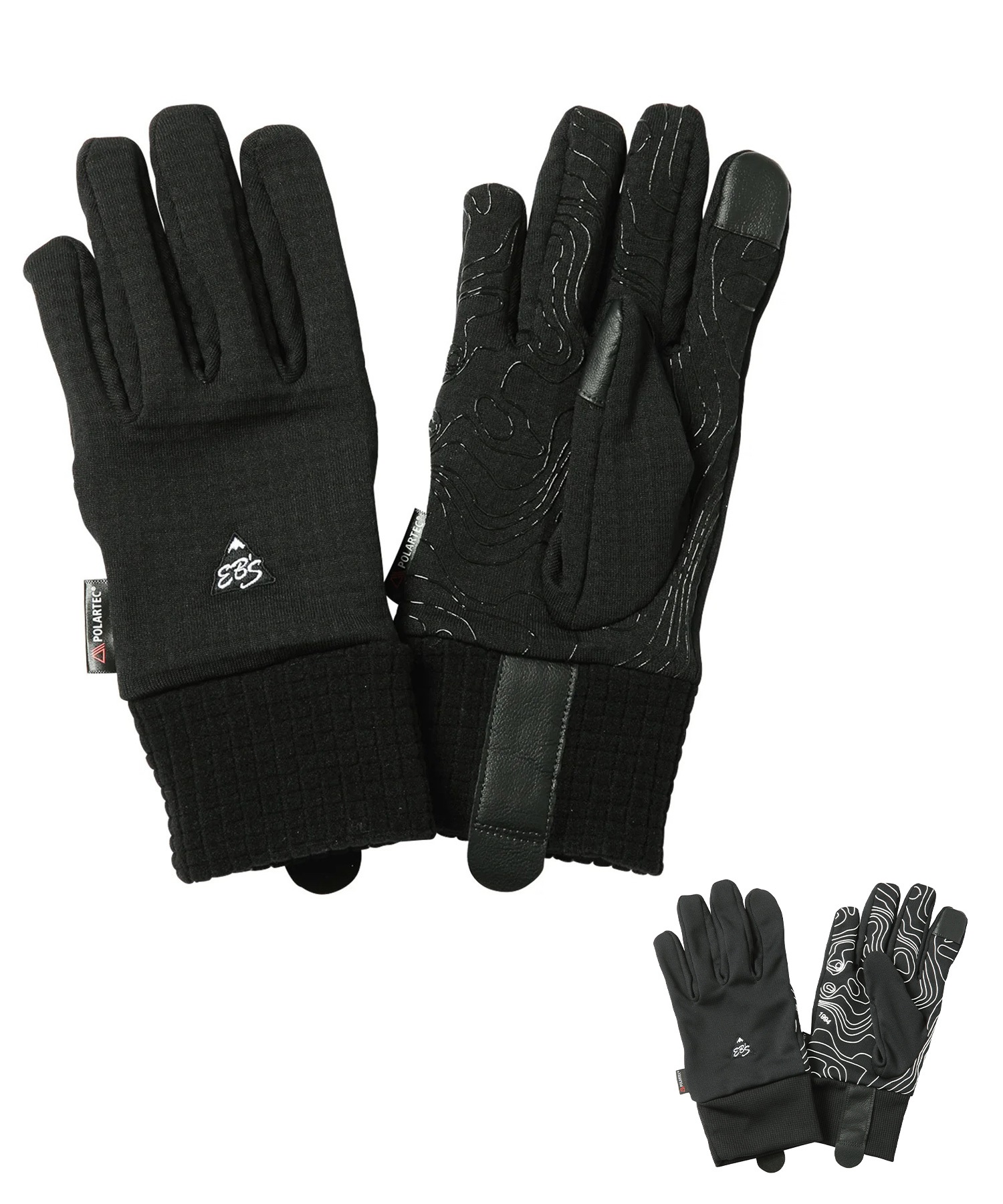 eb's エビス POLARTEC GRID INNER LIGHT WARM スノーボード インナーグローブ ユニセックス 25-26モデル MM H21 【2526】(BKBK-SM)