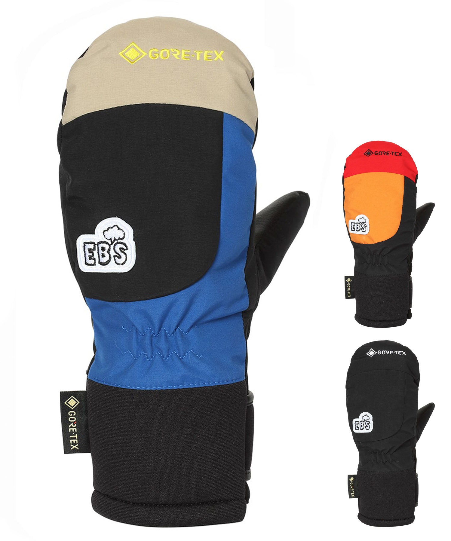 【早期購入/店頭受取対象外】eb's エビス スノーボード グローブ キッズ ジュニア ユース GORE-TEX JR MITT ムラサキスポーツ 25-26モデル MM G11(BLACK-130)