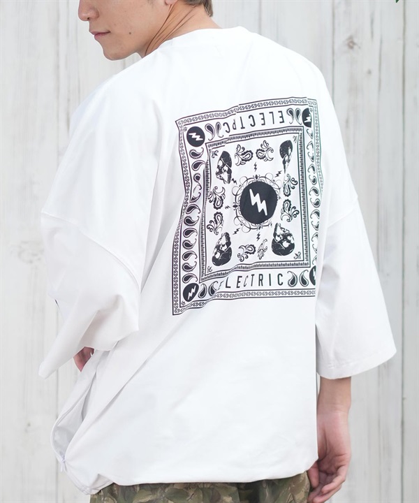 Electric エレクトリック ラッシュガード メンズ 半袖 Tシャツ バックプリント 水陸両用 UVカット E25STM05 ムラサキスポーツ限定