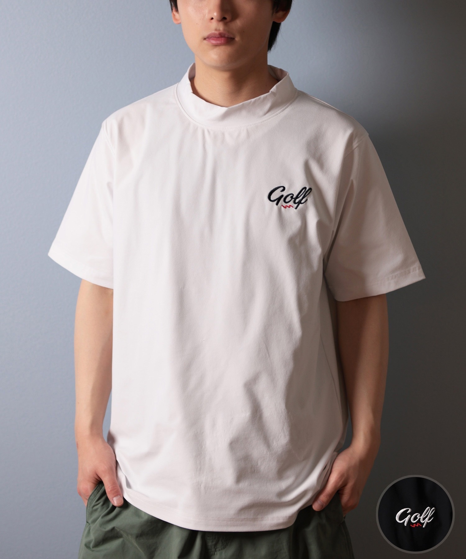 Electric エレクトリック 半袖 Tシャツ メンズ 1PT GOLF LG DRY MNECK SST EG25ST01 ムラサキスポーツ限定(BLACK-S)