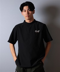 Electric エレクトリック 半袖 Tシャツ メンズ 1PT GOLF LG DRY MNECK SST EG25ST01 ムラサキスポーツ限定(BLACK-S)