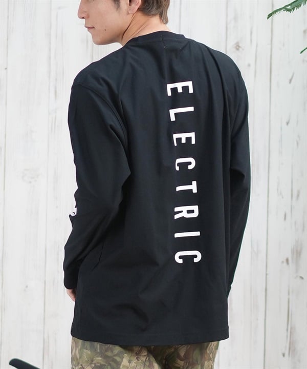 Electric エレクトリック ラッシュガード メンズ 長袖 Tシャツ ロンT バックプリント 水陸両用 UVカット E25STM01 ムラサキスポーツ限定