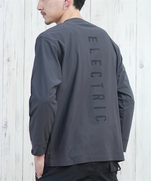 Electric エレクトリック ラッシュガード メンズ 長袖 Tシャツ ロンT バックプリント 水陸両用 UVカット E25STM01 ムラサキスポーツ限定