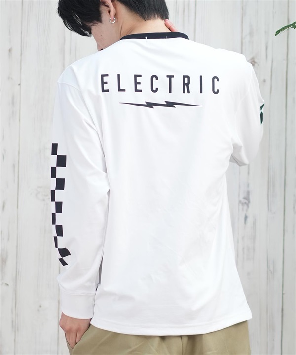 Electric エレクトリック ラッシュガード メンズ 長袖 Tシャツ ロンT バックプリント 水陸両用 UVカット E25STM03 ムラサキスポーツ限定