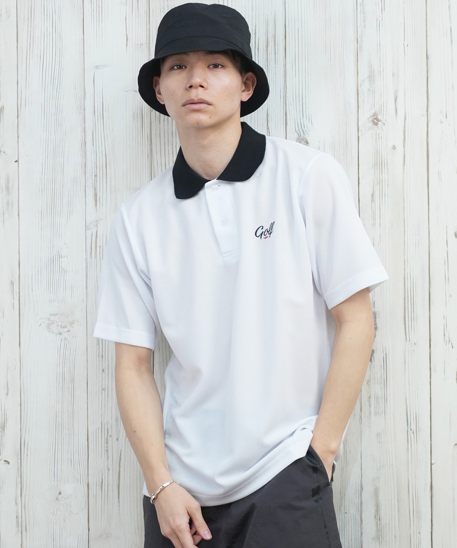 Electric エレクトリック ポロシャツ メンズ ワンポイント シンプル 1POINT GOLF LOGO S S POLO EG25SU05(WHITE-S)
