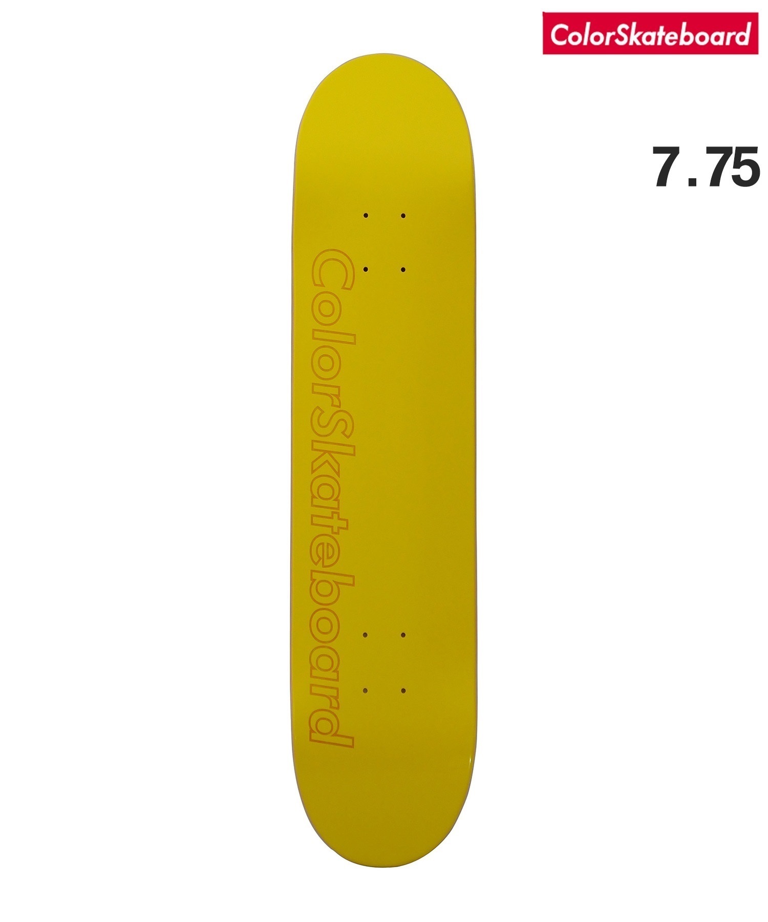 COLOR SKATEBOARD カラースケート スケートボード デッキ 7.0～8.0inch  COLOR DECK RESIN 7 ムラサキスポーツ(YE-7.75inch)