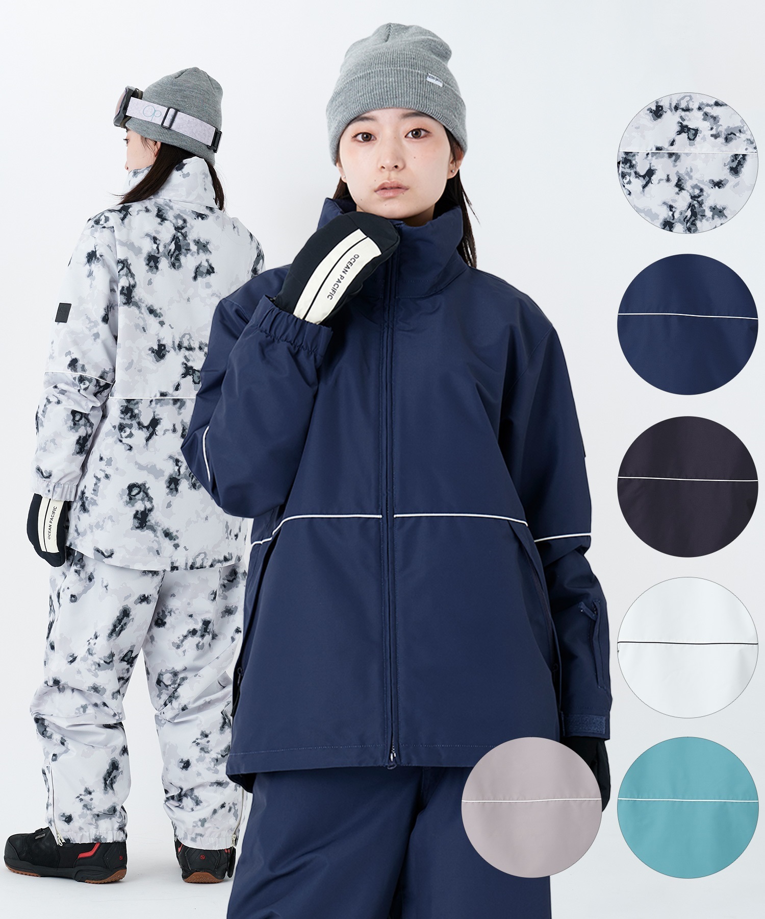 【早期購入/店頭受取対象外】OP オーシャンパシフィック スノーボード ジャケット レディース パイピングドジャケット 545301 ムラサキスポーツ 25-26モデル MM D18(WTP-S)