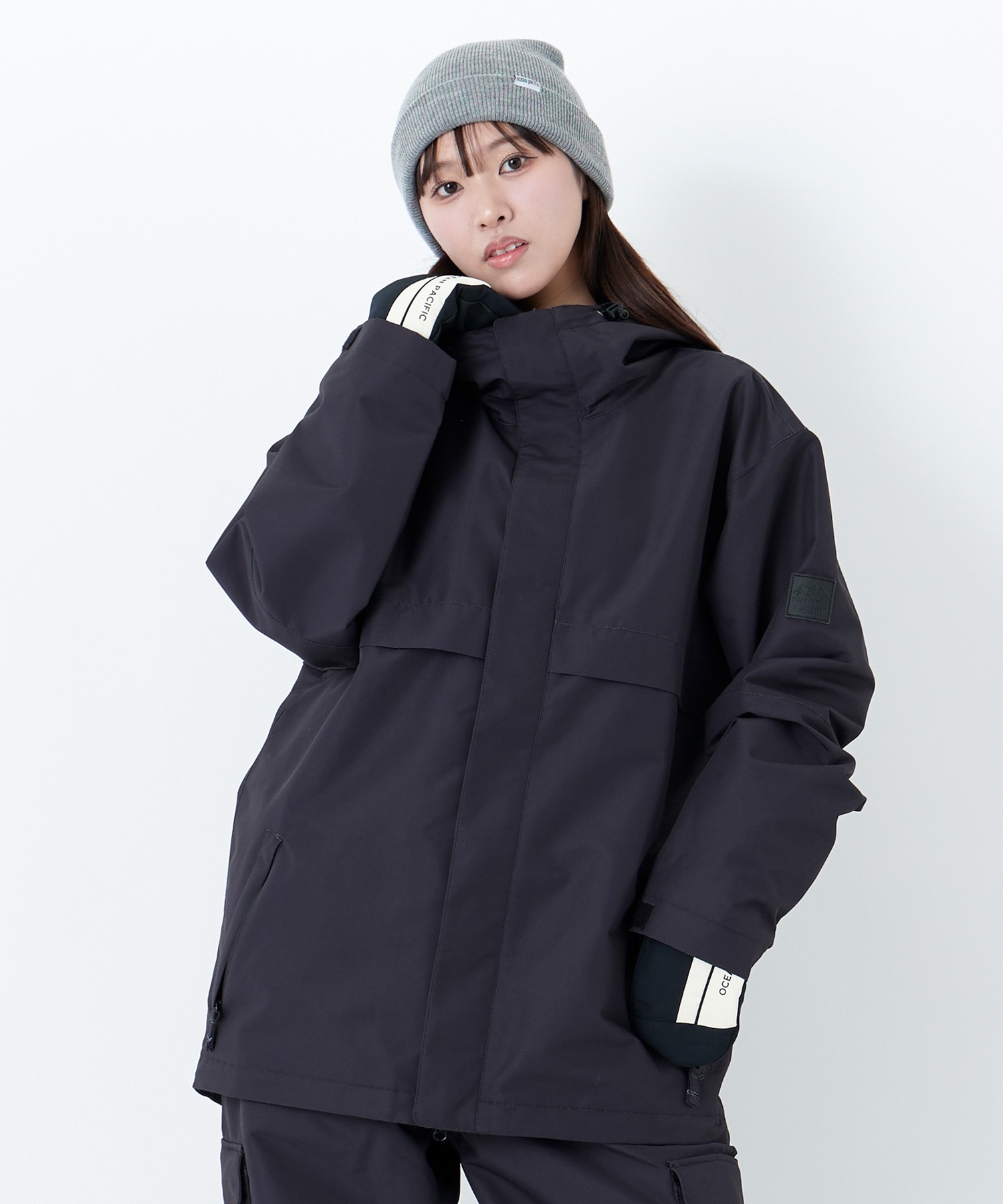 【2526】OP オーシャンパシフィック スノーボード ジャケット レディース NEWワークスタイルドジャケット 545300 ムラサキスポーツ 25-26モデル MM D18(BK-S)
