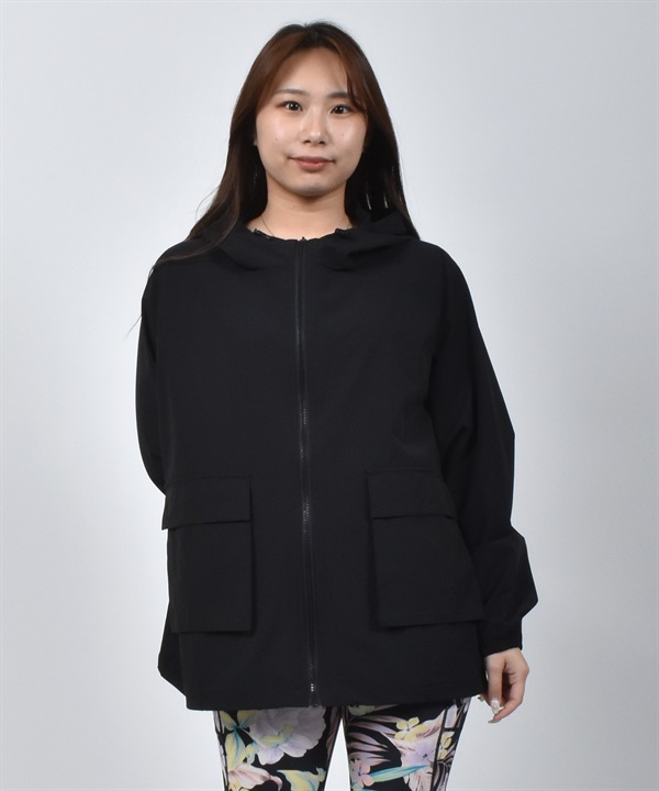 OP オーシャンパシフィック 水着 ラッシュガード ジップアップ パーカー レディース ナイロン ジャケット 水陸両用 UVカット 525200