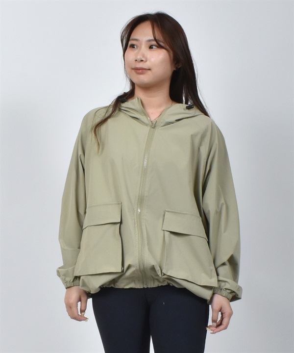 OP オーシャンパシフィック 水着 ラッシュガード ジップアップ パーカー レディース ナイロン ジャケット 水陸両用 UVカット 525200
