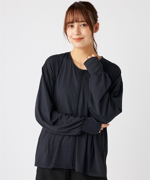 OP オーピー 水着 ラッシュガード 長袖 Tシャツ ロンT レディース ジップアップ UVカット 水陸両用 525444