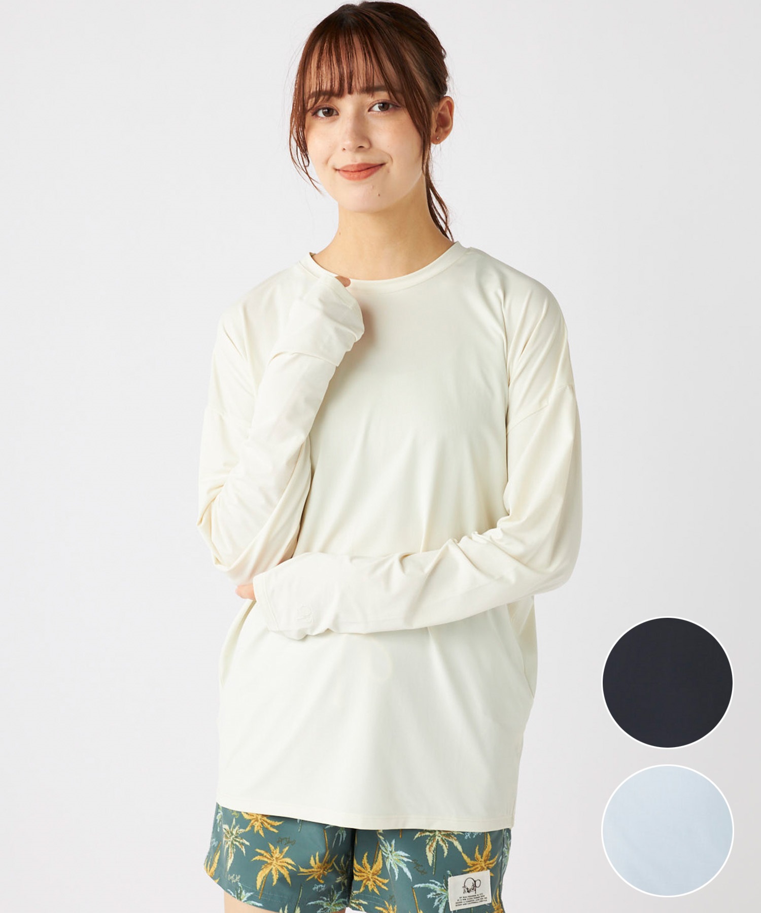 OP オーシャンパシフィック 水着 ラッシュガード 長袖 Tシャツ ロンT