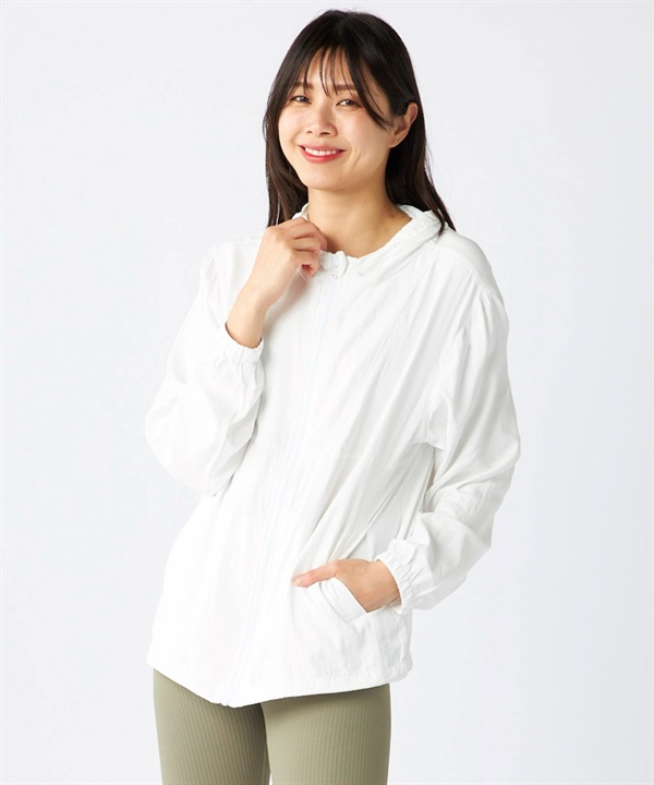 OP オーシャンパシフィック 水着 ラッシュガード ジップアップ パーカー レディース 水陸両用 UVカット 軽量 速乾 525475
