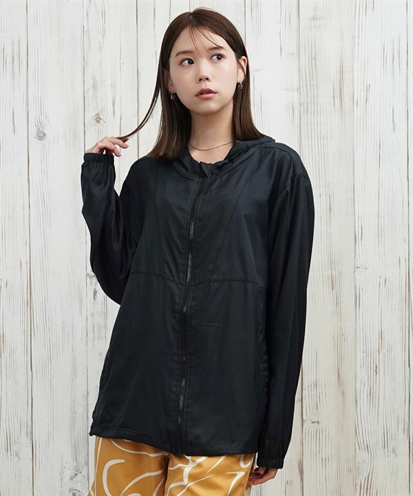OP オーシャンパシフィック 水着 ラッシュガード ジップアップ パーカー レディース 水陸両用 UVカット 軽量 速乾 525475