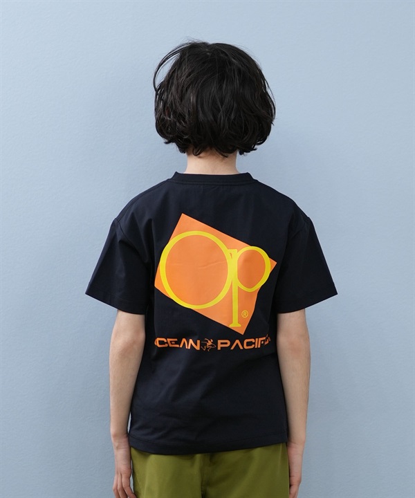 OP オーシャンパシフィック 半袖 Tシャツ キッズ ジュニア 子供 水陸両用 ラッシュガード バックプリント ロゴ 565466