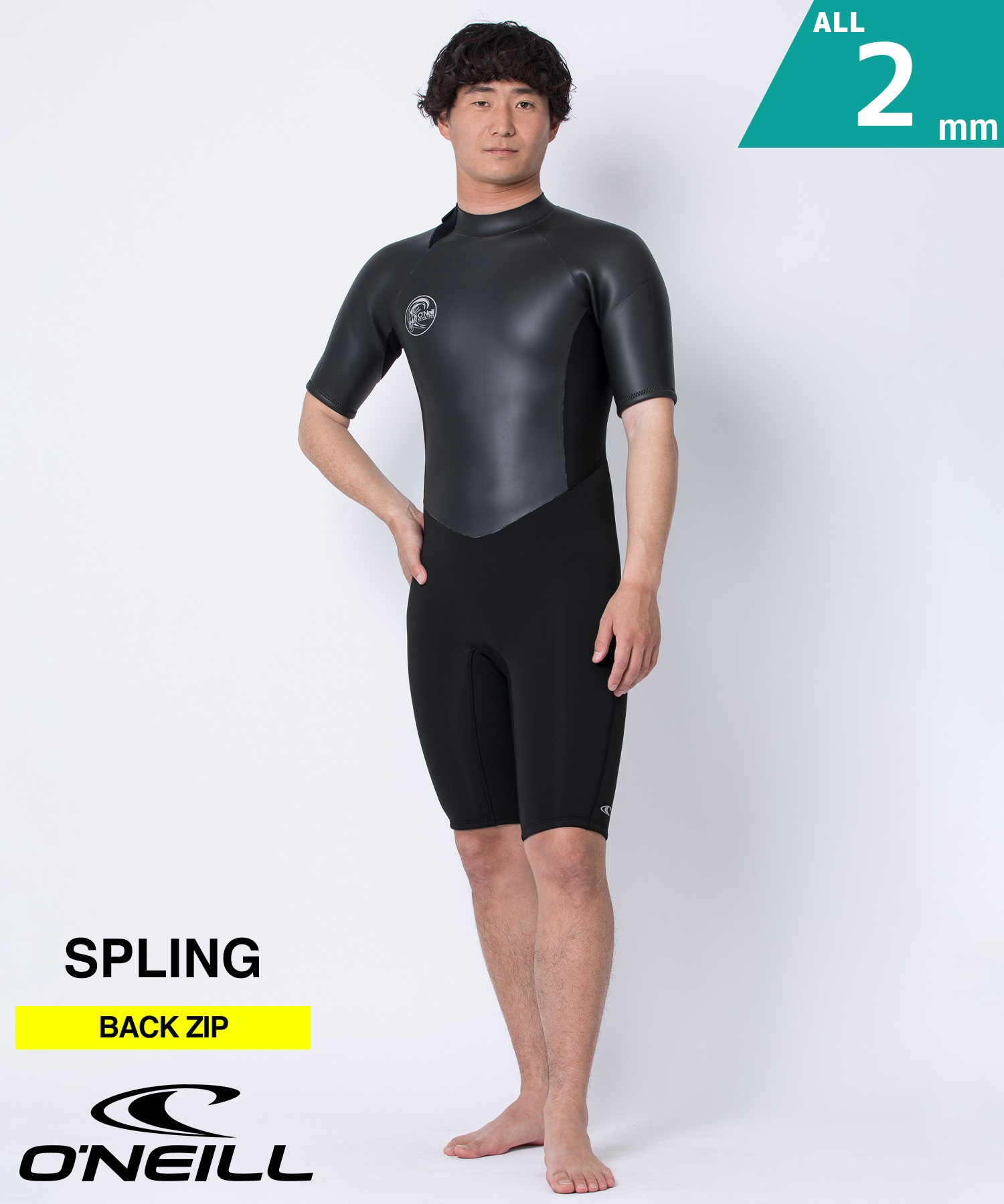 ONEILL オニール  バックジップ クラシック WSS-302A5 ウェットスーツ スプリング メンズ(BLK-ML)