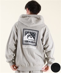 QUIKSILVER クイックシルバー ジップアップ パーカー メンズ バックプリント 裏毛 QZP254604M ムラサキスポーツ限定(BLK-M)