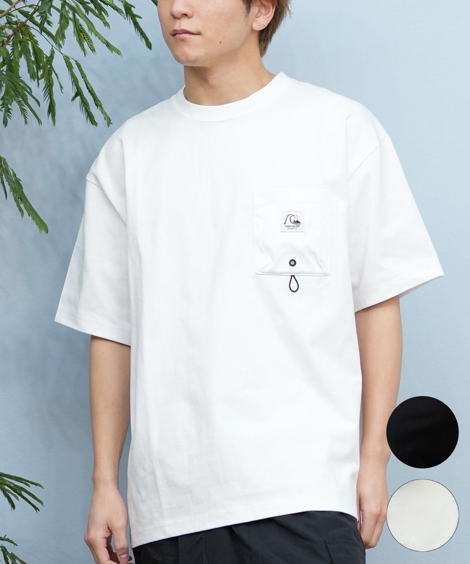 QUIKSILVER クイックシルバー 半袖 Tシャツ メンズ ポケT ワンポイント