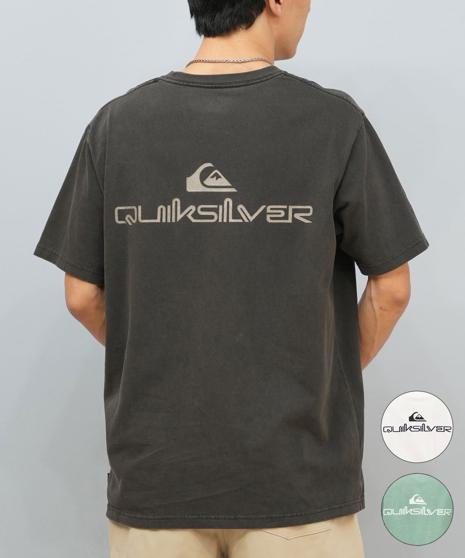 QUIKSILVER クイックシルバー 半袖 Tシャツ メンズ ロゴ フロント