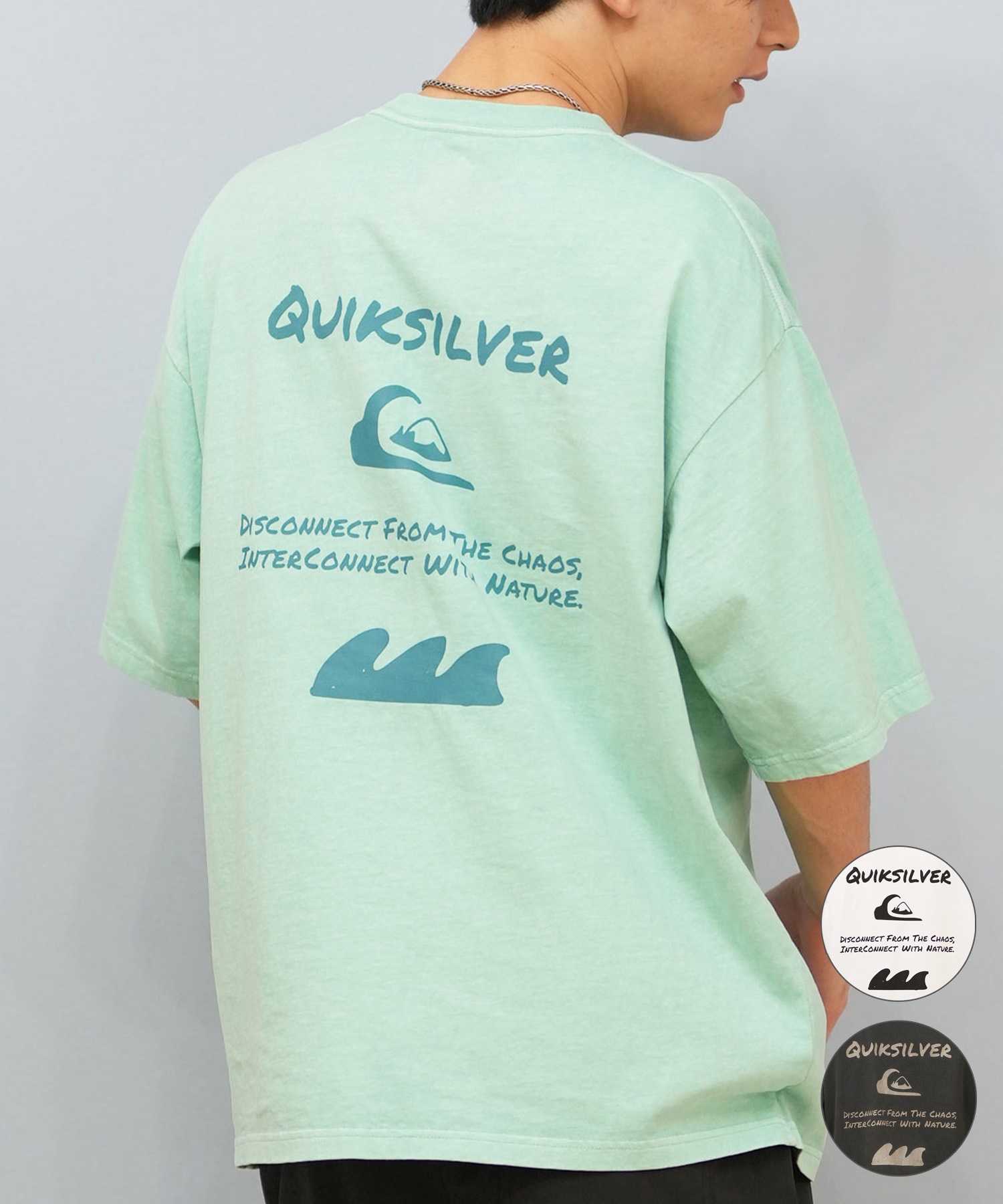 QUIKSILVER クイックシルバー 半袖 Tシャツ メンズ ロゴ バック
