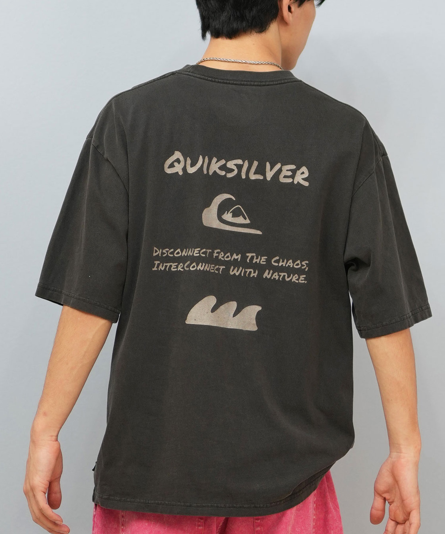QUIKSILVER クイックシルバー 半袖 Tシャツ メンズ ロゴ バック 