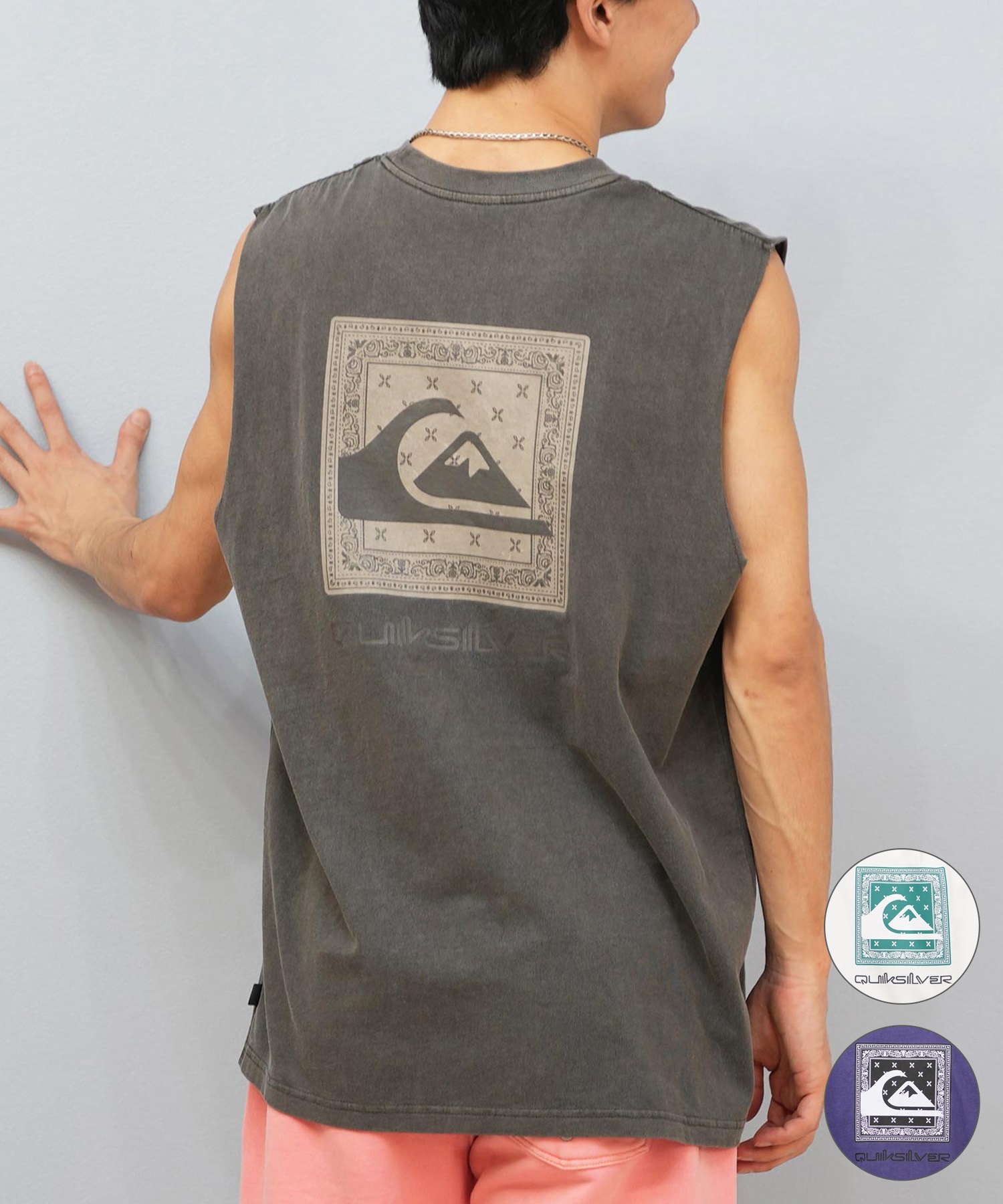 QUIKSILVER クイックシルバー タンクトップ メンズ バックプリント 