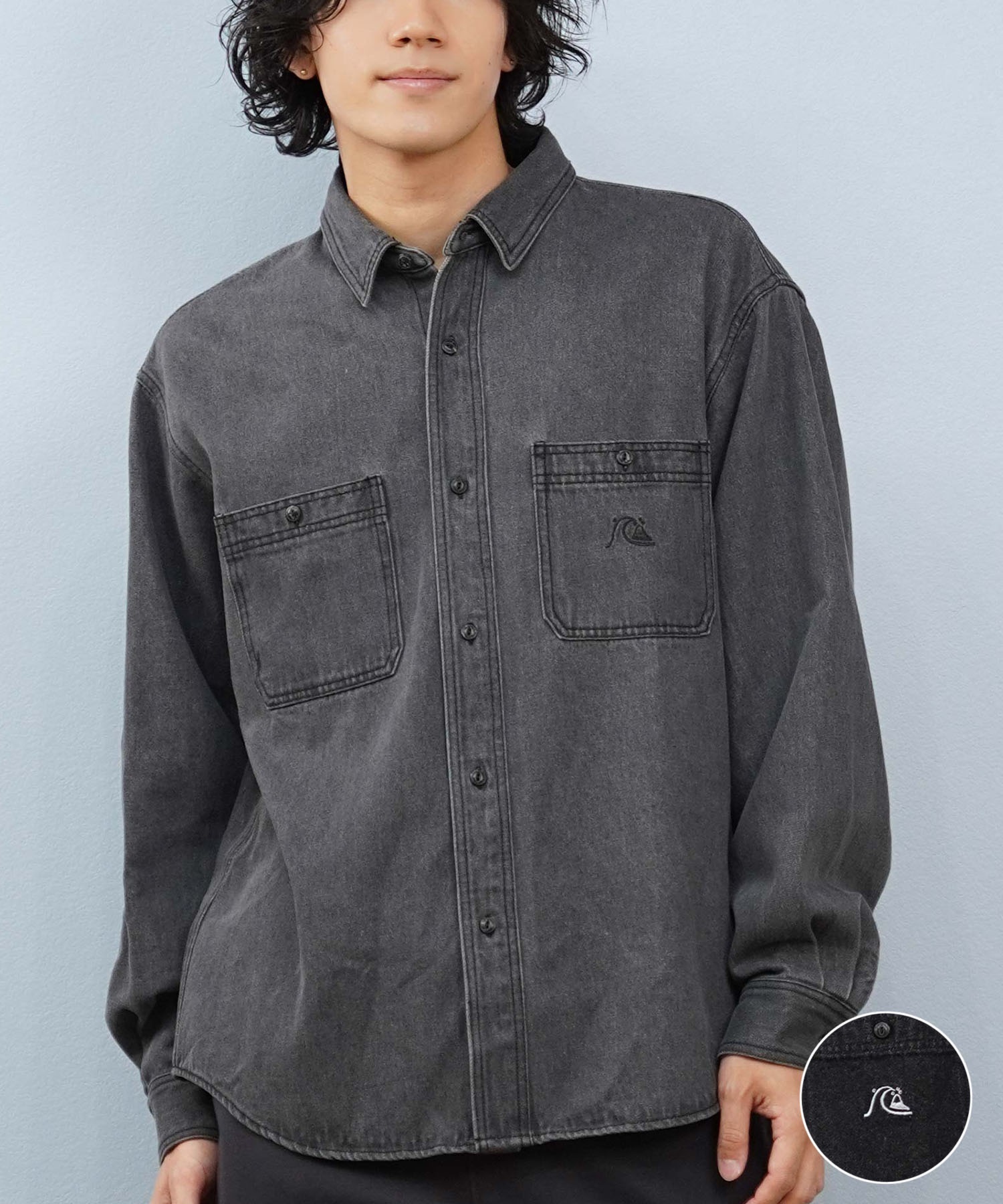 QUIKSILVER クイックシルバー 長袖 シャツ メンズ デニムシャツ