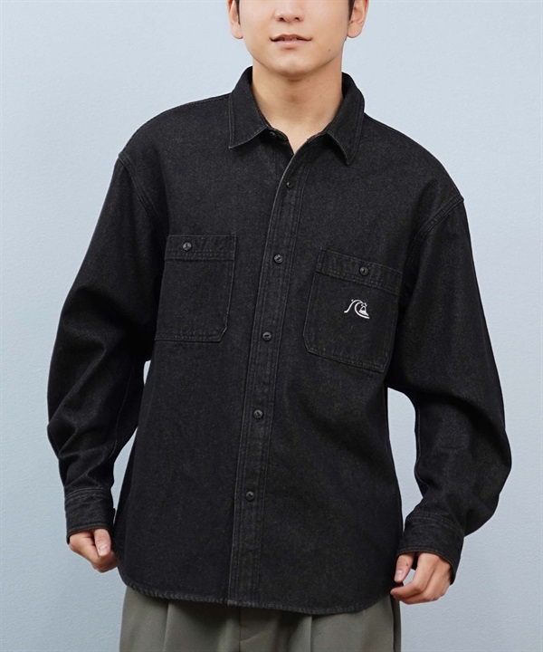 QUIKSILVER クイックシルバー 長袖 シャツ メンズ デニムシャツ セットアップ対応 DENIM WASH SHIRT QSH254003