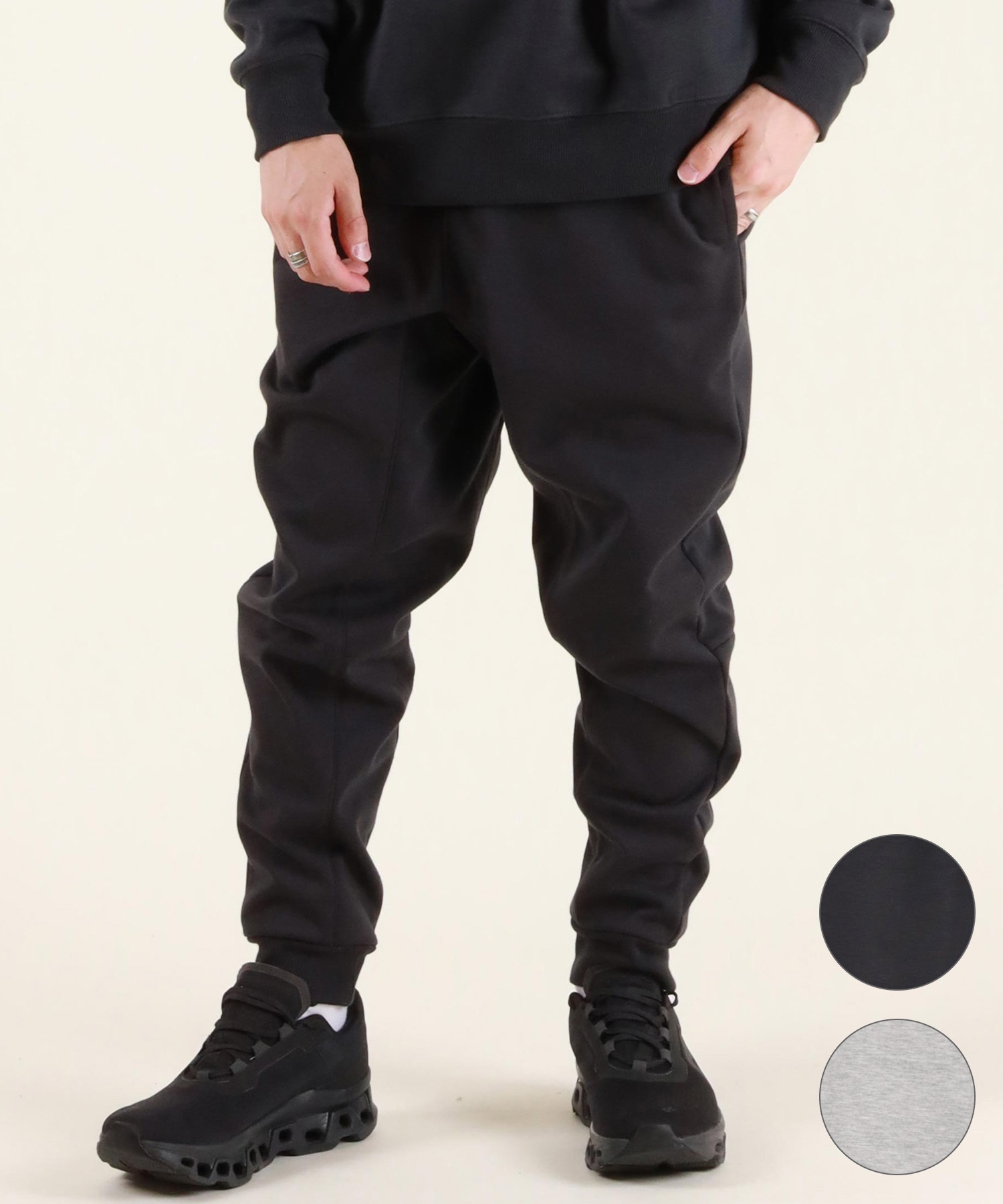 QUIKSILVER クイックシルバー ロングパンツ メンズ WR DOUBLE LOGO PANT フリースパンツ 防風 撥水 セットアップ対応 QPT254003(BLK-M)