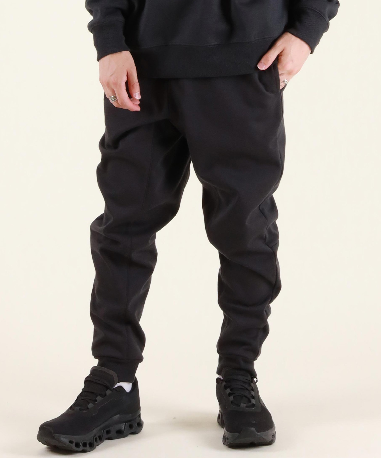 QUIKSILVER クイックシルバー ロングパンツ メンズ WR DOUBLE LOGO PANT フリースパンツ 防風 撥水 セットアップ対応 QPT254003(BLK-M)