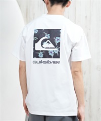 QUIKSILVER クイックシルバー ラッシュガード メンズ 半袖 Tシャツ バックプリント 水陸両用 UVカット QLY251624M ムラサキスポーツ限定(WHT2-M)
