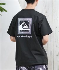 QUIKSILVER クイックシルバー ラッシュガード メンズ 半袖 Tシャツ バックプリント 水陸両用 UVカット QLY251624M ムラサキスポーツ限定(BLK1-M)