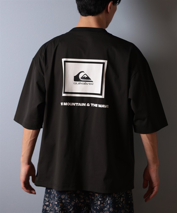 QUIKSILVER クイックシルバー ラッシュガード メンズ 半袖 Tシャツ バックプリント 水陸両用 UVカット QLY251625M ムラサキスポーツ限定