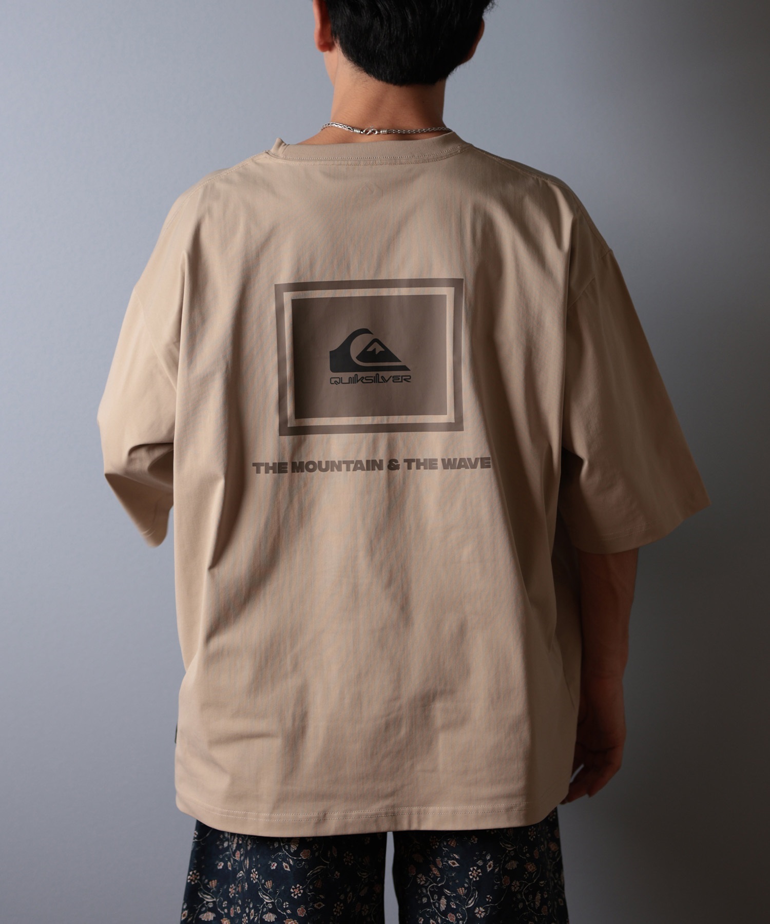 QUIKSILVER クイックシルバー ラッシュガード メンズ 半袖 Tシャツ バックプリント 水陸両用 UVカット QLY251625M ムラサキスポーツ限定(KHA-M)