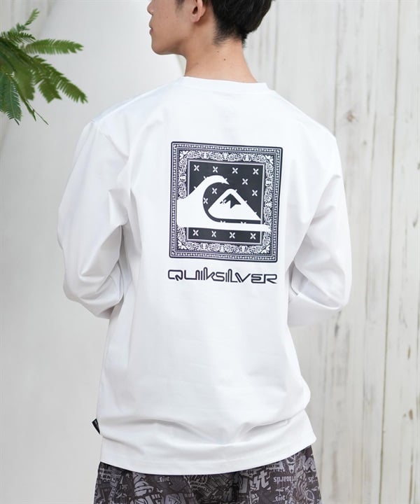 QUIKSILVER クイックシルバー ラッシュガード メンズ 長袖 Tシャツ ロンT バックプリント 水陸両用 UVカット QLY251628M ムラサキスポーツ限定