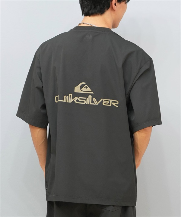 QUIKSILVER クイックシルバー 水着 ラッシュガード 半袖 Tシャツ メンズ バックプリント 水陸両用 UVカット 速乾 QLY252608M ムラサキスポーツ限定