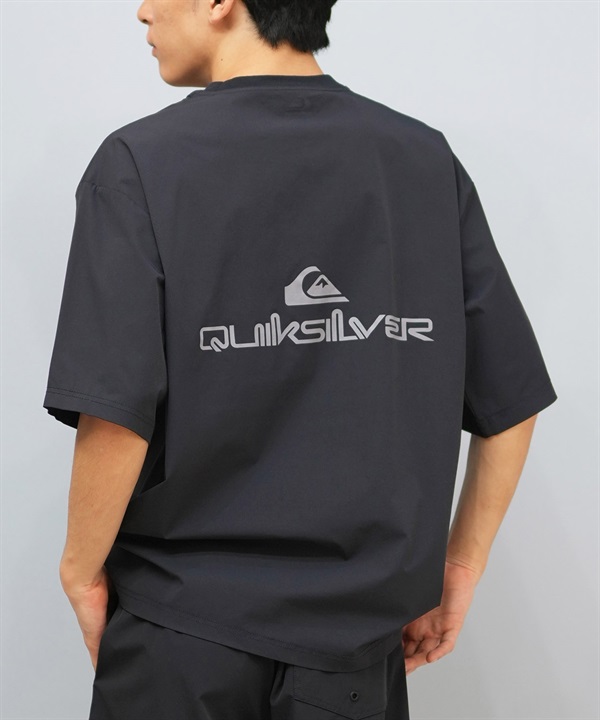 QUIKSILVER クイックシルバー 水着 ラッシュガード 半袖 Tシャツ メンズ バックプリント 水陸両用 UVカット 速乾 QLY252608M ムラサキスポーツ限定