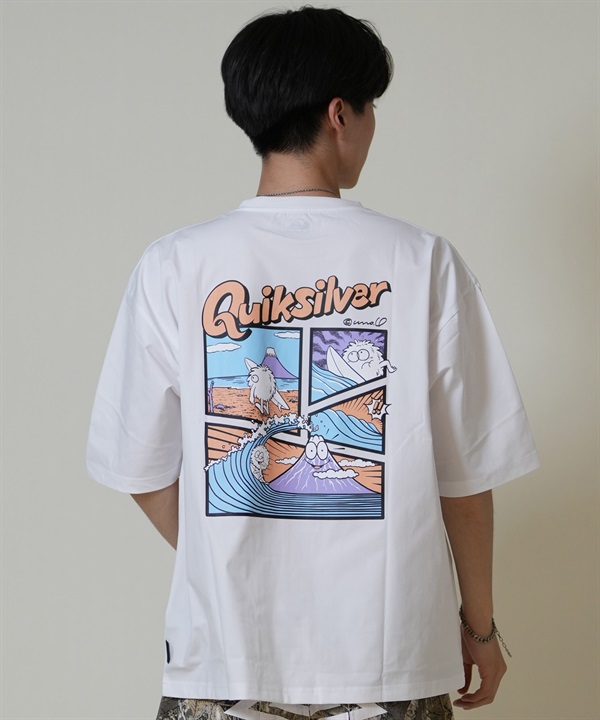 Quiksilver クイックシルバー 水着 ラッシュガード 半袖 Tシャツ メンズ UVカット QS UNO COMICS SS QLY252618M ムラサキスポーツ限定