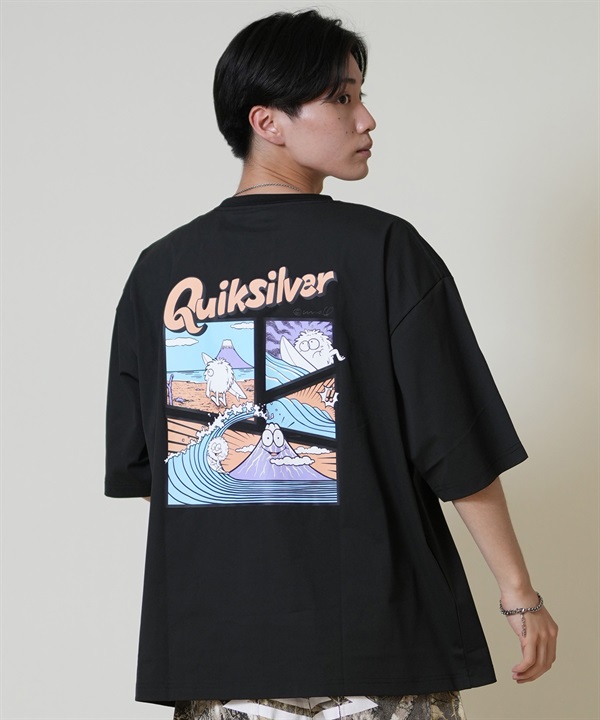 Quiksilver クイックシルバー 水着 ラッシュガード 半袖 Tシャツ メンズ UVカット QS UNO COMICS SS QLY252618M ムラサキスポーツ限定