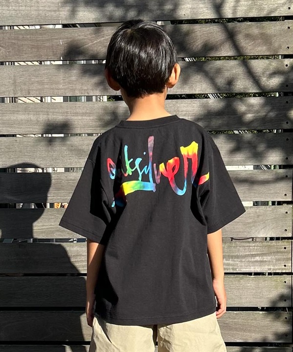 QUIKSILVER クイックシルバー キッズ 半袖 Tシャツ バックプリント IMPAIRED LOGO ST YOUTH KST251603M ムラサキスポーツ限定